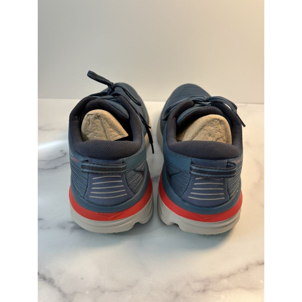 Hoka One One Bondi 7 Mens Sz 10.5 Wide Blue Running Sneakers 1110530 - Picture 2 of 12